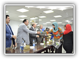 حفل تسليم الحاسبات اللوحية على الطلاب المتفوقين بجامعة بنها